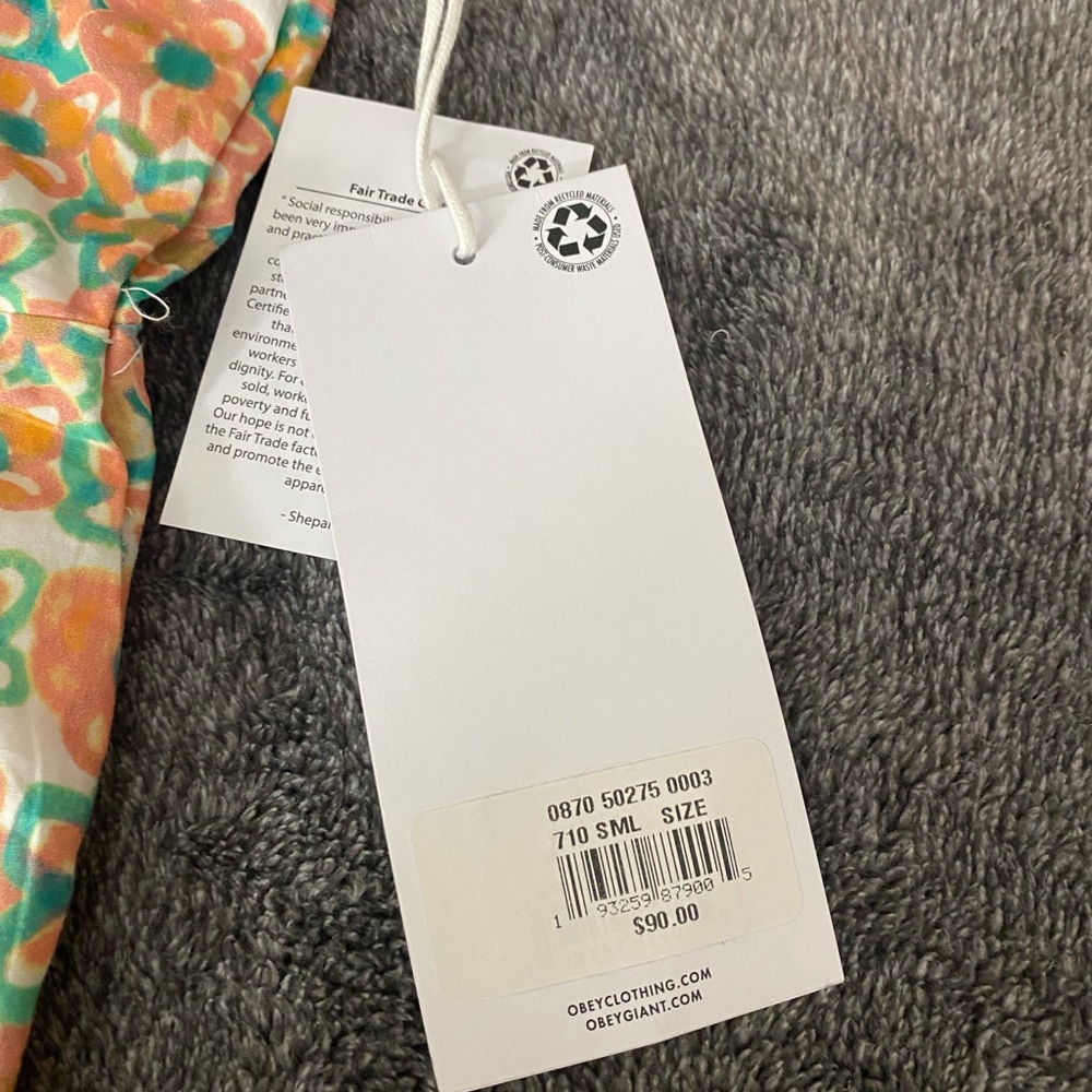 Obey Cleo Floral Mini Dress with Puff Sleeves - Picture 7 of 8